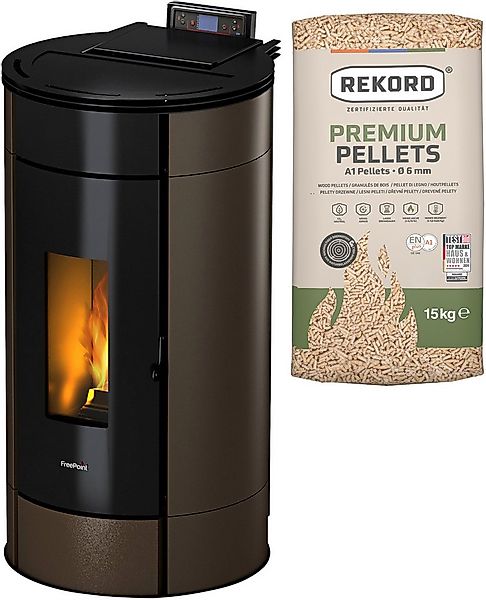 Freepoint Pelletofen Globe airtight, 11 kW, Zeitbrand, 352 W, 230 V günstig online kaufen