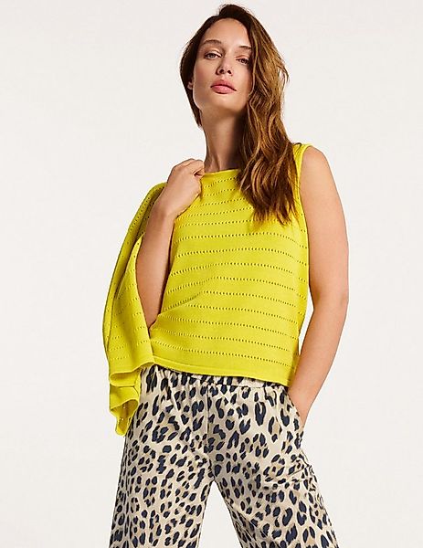 Faber Stricktop Top in Lochstruktur in Farbe Citrus Moderne Lochstruktur günstig online kaufen