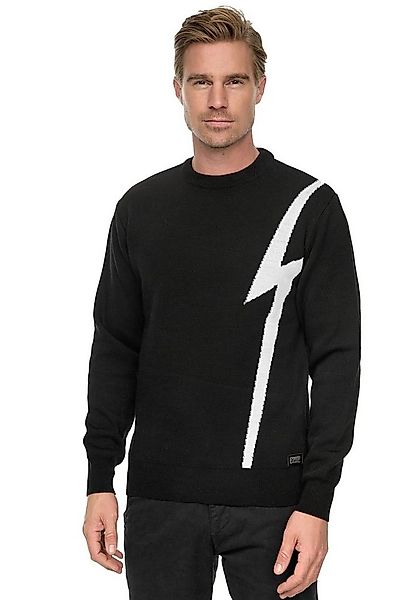 Rusty Neal Strickpullover mit Blitz-Design günstig online kaufen