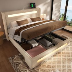 HAUSS SPOLE Polsterbett 140x200cm mit LED, günstig online kaufen