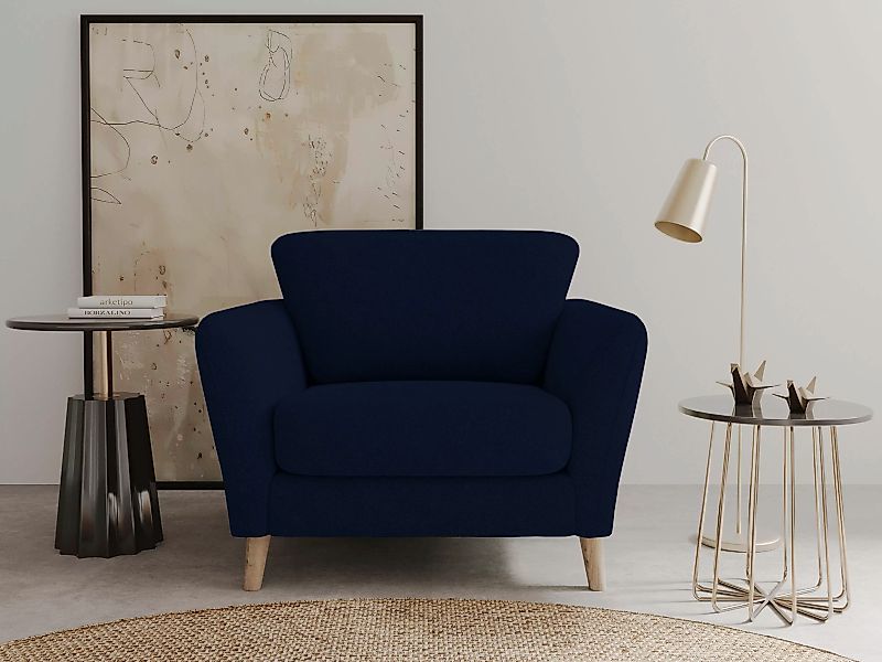 Home affaire Sessel "MARSEILLE", Massivholzbeine Eiche, Landhausstil, Welle günstig online kaufen