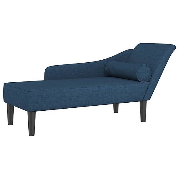 vidaXL Chaiselongue, Chaiselongue mit Kissen Blau Stoff günstig online kaufen