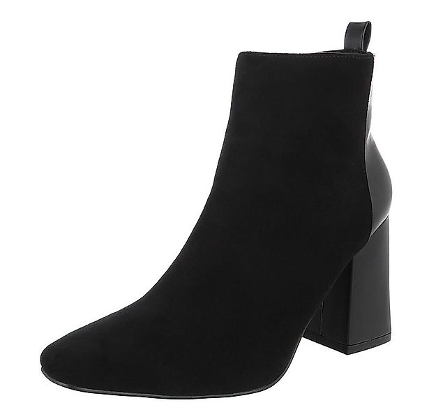 Ital-Design Elegante Ankle Boots mit Blockabsatz für Damen High-Heel-Stiefe günstig online kaufen