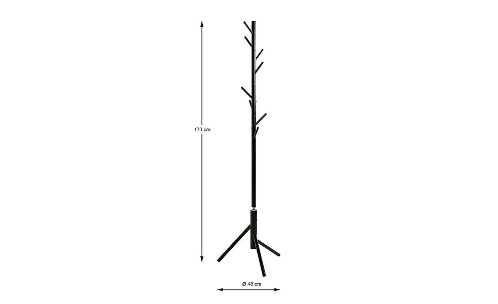 Garderobenständer   ¦ schwarz ¦ Metall ¦ Maße (cm): B: 48 H: 173 Garderoben günstig online kaufen