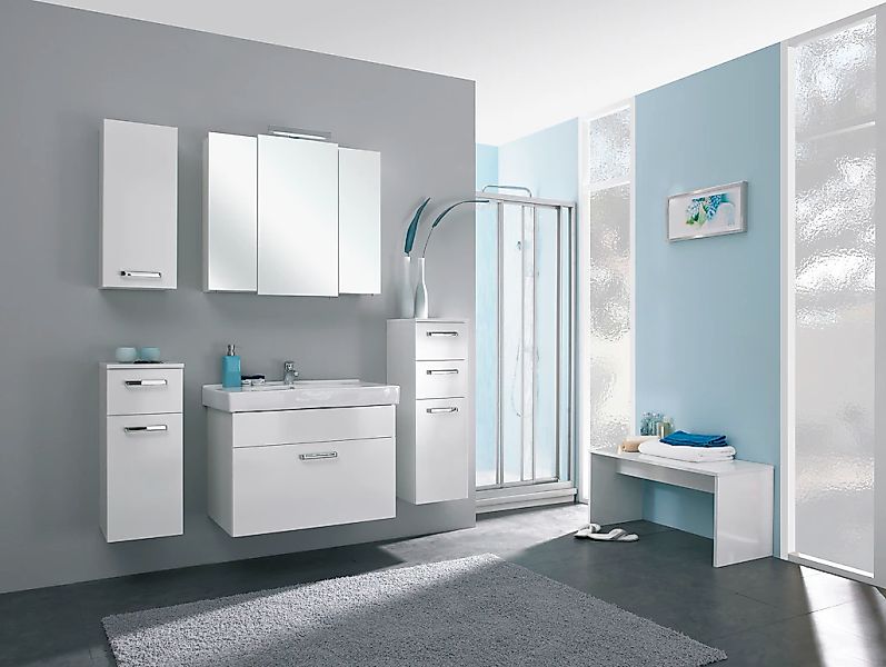 Saphir Badmöbel-Set "Quickset 312 5-teilig, Keramik-Waschtisch und LED-Spie günstig online kaufen