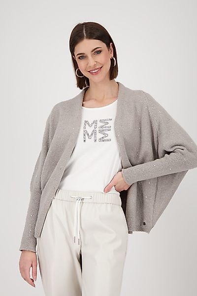 Monari Strickcape Jacke Stricküberwurf Mit Rundhalsausschnitt günstig online kaufen