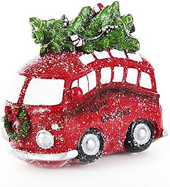 Eurofirany Weihnachtsfigur Dekofigur Auto mit Tannenbaum VW Käfer Nikolaus günstig online kaufen