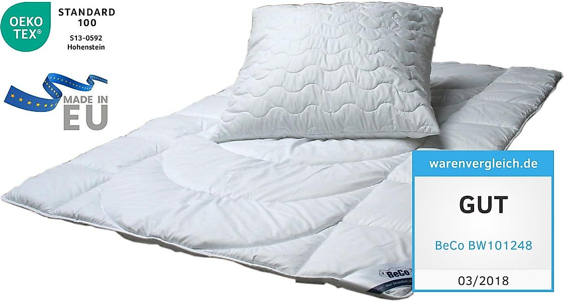 Beco Ganzjahresbettdecke + Kopfkissen Betten-Set Ganzjahresdecke günstig online kaufen