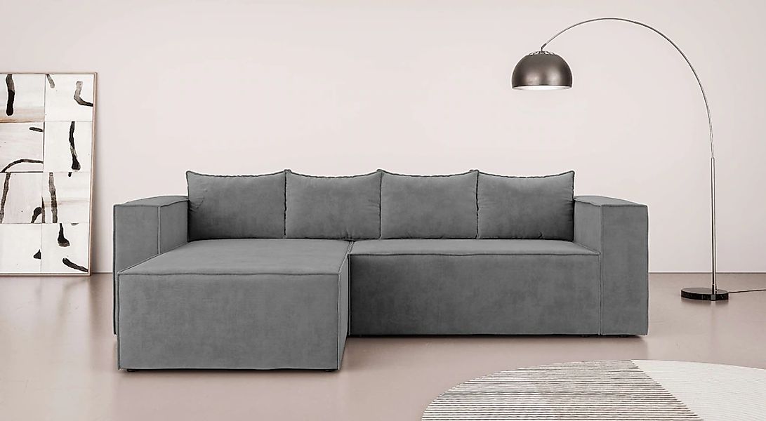 Home affaire Ecksofa "LINCOLNVILLE mit Bettfunktion und Bettkasten, Maße B/ günstig online kaufen