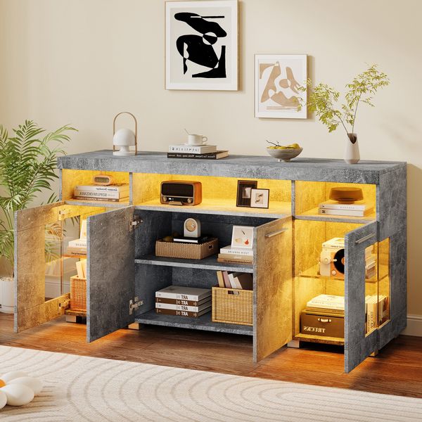 OKWISH Sideboard Seitenschrank (Beistelltisch Kommode, Anrichte, günstig online kaufen