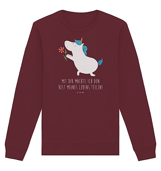 Mr. & Mrs. Panda Longpullover Einhorn Blume Größe XS - Burgundy - Geschenk, günstig online kaufen