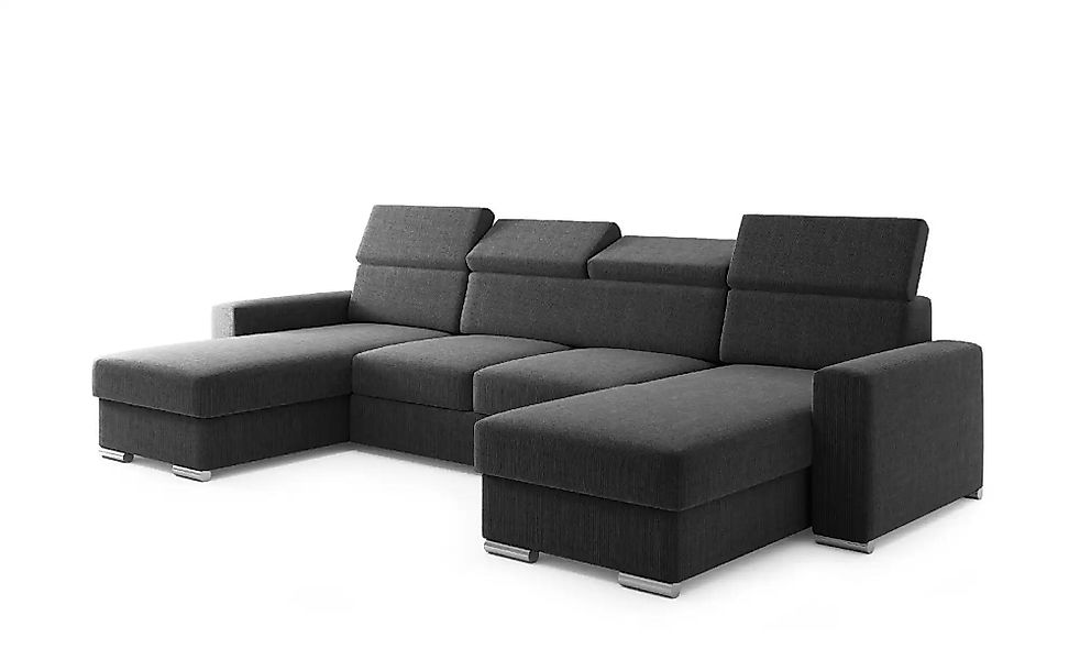 Wohnlandschaft mit Schlaffunktion Valencia ¦ schwarz ¦ Maße (cm): B: 305 H: günstig online kaufen