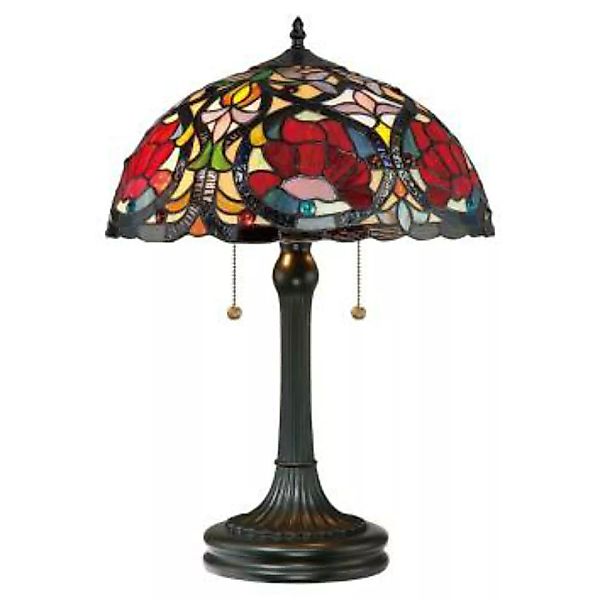 Tischlampe FARFALLA 8 Buntglas 58cm Tiffany Lampe günstig online kaufen