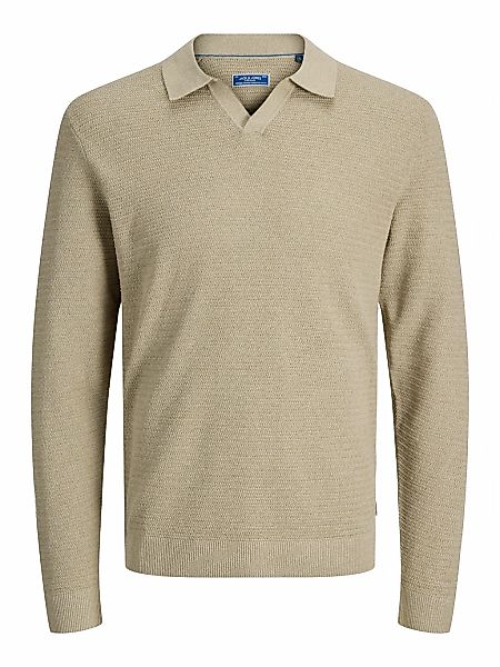 Jack & Jones Polokragenpullover "JPRBLURILEY KNIT SPLIT NECK LS SN" günstig online kaufen