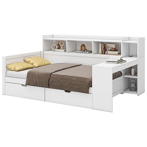 Odikalo Schlafsofa Tagesbett 90x200cm Nachttischablage Untertischablage ohn günstig online kaufen