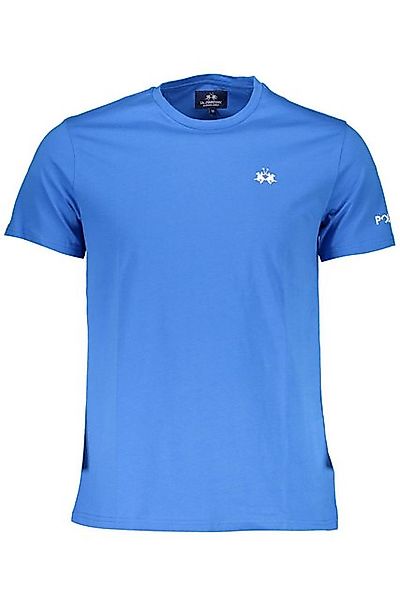 La Martina T-Shirt Hochwertiges Herren T-Shirt Blau Kurzarm mit Logo & günstig online kaufen