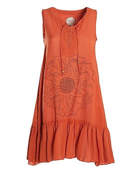 Vishes Tunikakleid Damen Hängerkleid Baumwolle Blumen Lagenlook mit Schnüre günstig online kaufen