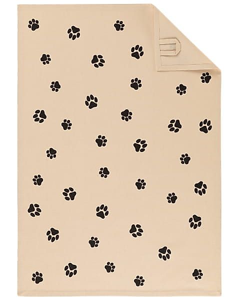 Cawö Home Geschirrtücher Cuisine WE LOVE DOGS Paws 6247 - Farbe: schwarz/be günstig online kaufen