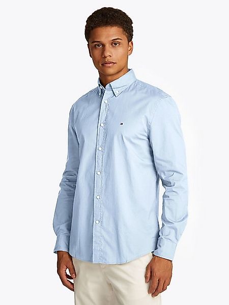 Tommy Hilfiger Poplin Hemd Flex Hellblau - Größe M günstig online kaufen