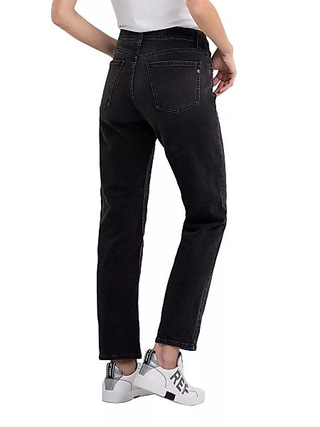 Replay Damen Jeans MAIJKE STRAIGHT - Straight Fit - Schwarz - Black Denim günstig online kaufen