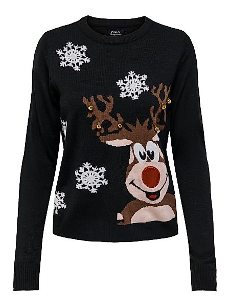 ONLY Weihnachts- Pullover Damen Schwarz günstig online kaufen
