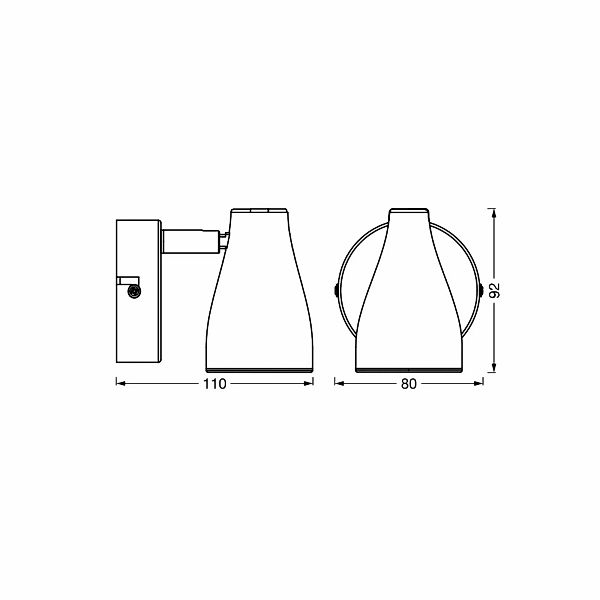 OSRAM Deckenstrahler PEAR, grau, 1-flammig, GU10-LED 2.700 K günstig online kaufen