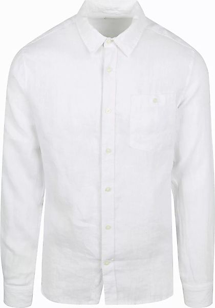 KnowledgeCotton Apparel Hemd Leinen Weiß - Größe XL günstig online kaufen