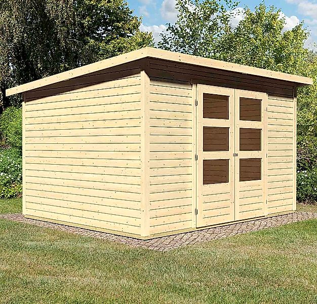 Karibu Gartenhaus "Stockach 5" naturbelassen oder terragrau günstig online kaufen