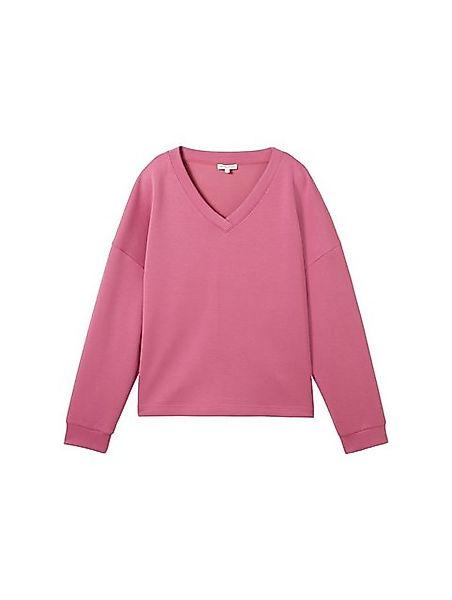 TOM TAILOR Sweatshirt Scuba mit V-Ausschnitt günstig online kaufen