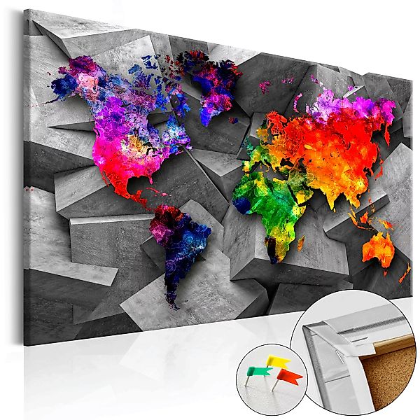 Korkbild - Cubic World [cork Map] günstig online kaufen
