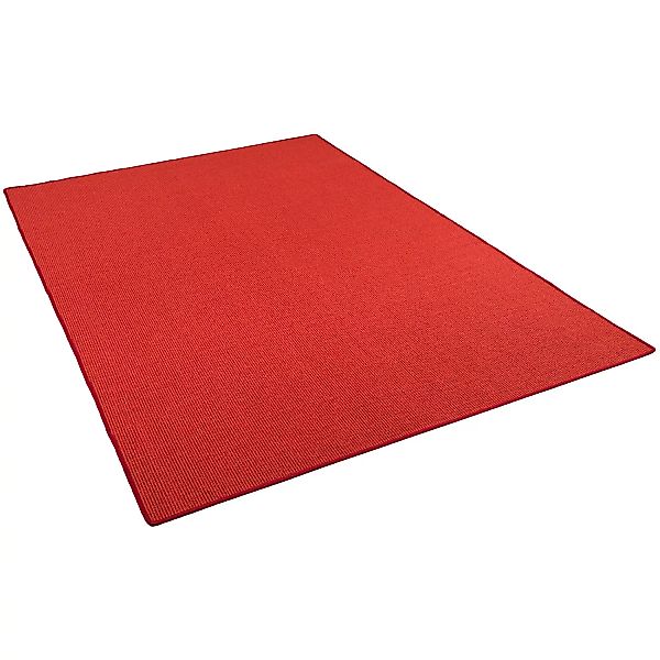 Snapstyle Sisal Natur Teppich Klassisch Rot  80x400 cm günstig online kaufen
