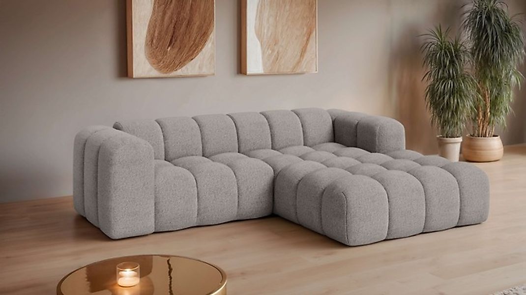 OTTO home Ecksofa »KALLIE Design-Sofa mit Wellenunterfederung, Bubble-Optik günstig online kaufen