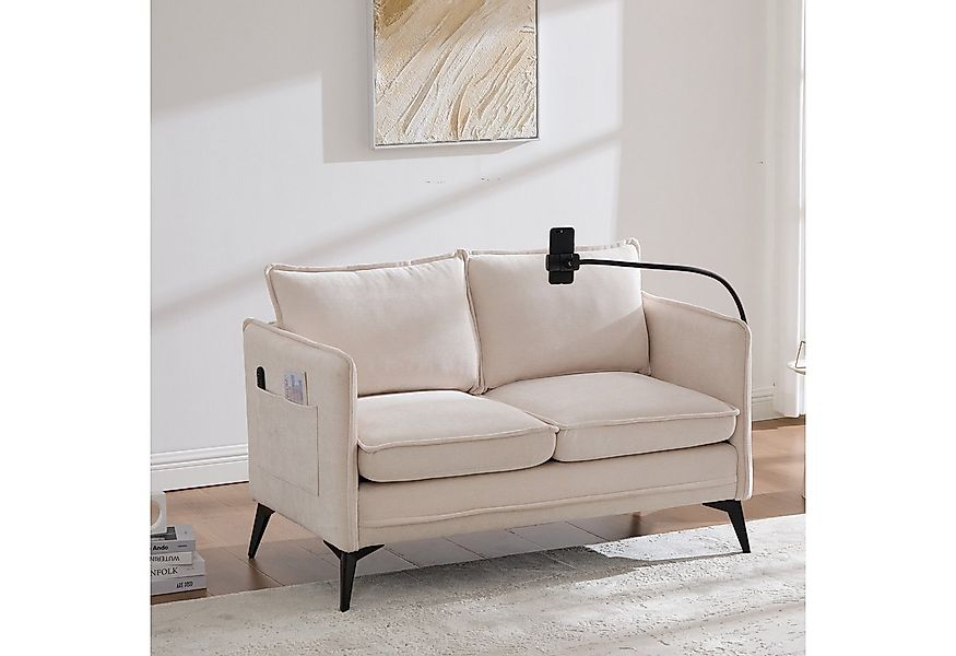 KLAM HOME Sofa Modernes Doppelsofa Kleines Stoffsofa Sessel mit Lagerung Se günstig online kaufen