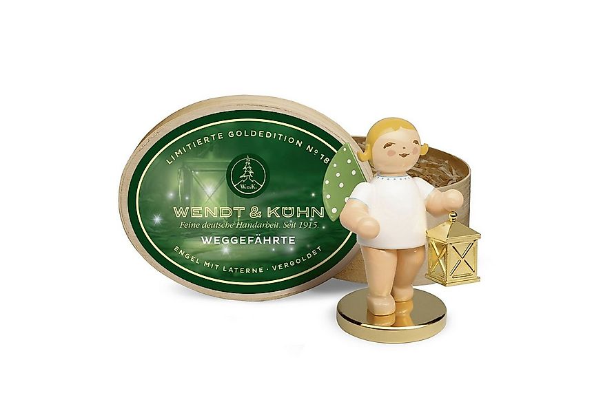 Wendt & Kühn Weihnachtsfigur Goldedition No 18 Weggefährte Engel mit Latern günstig online kaufen