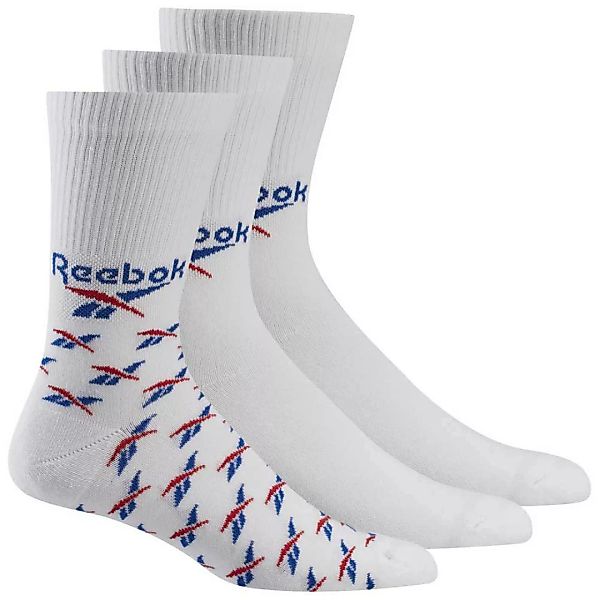 Reebok Classics Fo Crew Socken 3 Paare EU 34-36 White / Vector Blue / Vecto günstig online kaufen