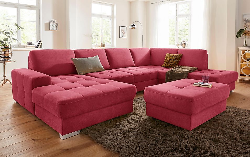 sit&more Wohnlandschaft "Santorini U-Form" mit Federkern und Sitztiefenvers günstig online kaufen