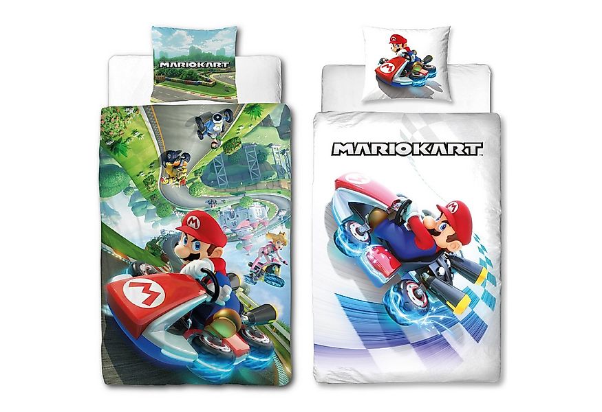 BERONAGE Wendebettwäsche Super Mario Kart Combo Bettwäsche Linon / Renforcé günstig online kaufen