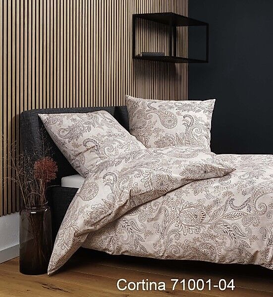 Janine Janine Soft-Cotton Bettwäsche CORTINA 71001 kupfer mocha Größe:  155 günstig online kaufen
