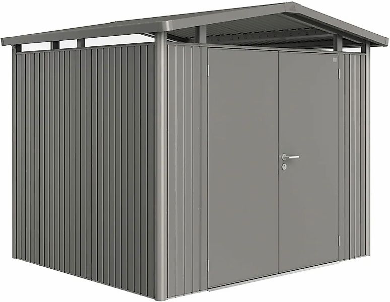 Biohort Gerätehaus "PANORAMA Gr. P3 quarzgrau-metallic mit Doppeltür" aus M günstig online kaufen