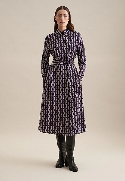 seidensticker Sommerkleid "Schwarze Rose" 1/1 Kragen Druck günstig online kaufen