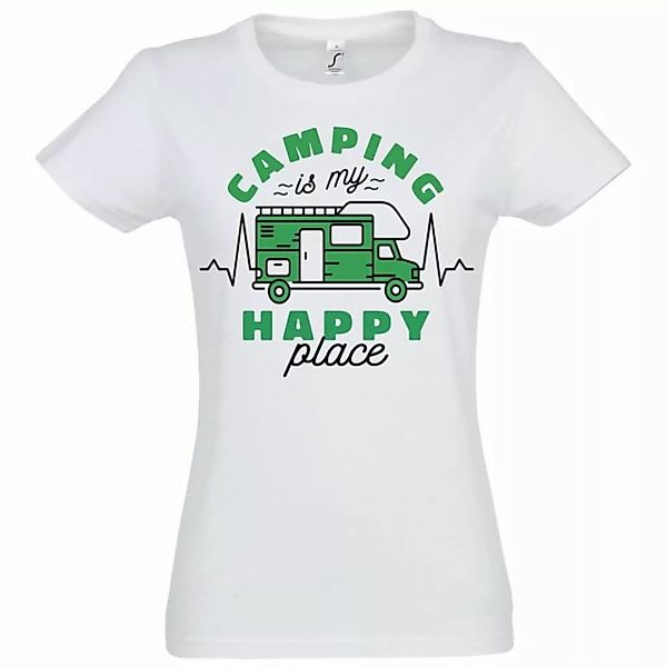 Youth Designz T-Shirt Camping is my Happy Place Damen T-Shirt mit trendigem günstig online kaufen