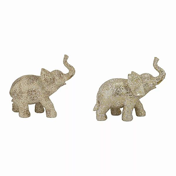 Deko-figur Dkd Home Decor Elefant Beige Golden Harz Kolonial (22,7 X 11 X 2 günstig online kaufen