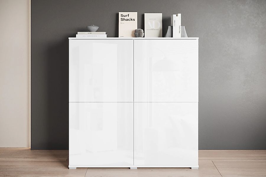 INOSIGN Highboard "Kenia, moderne grifflose Hochkommode mit 4 Türen, Breite günstig online kaufen