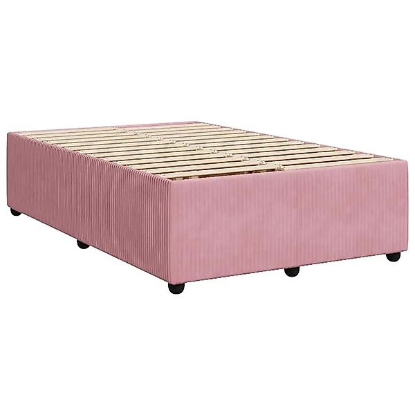 vidaXL Bettgestell Ohne Matratze Rosa 120x190 cm Samt 3284999 günstig online kaufen