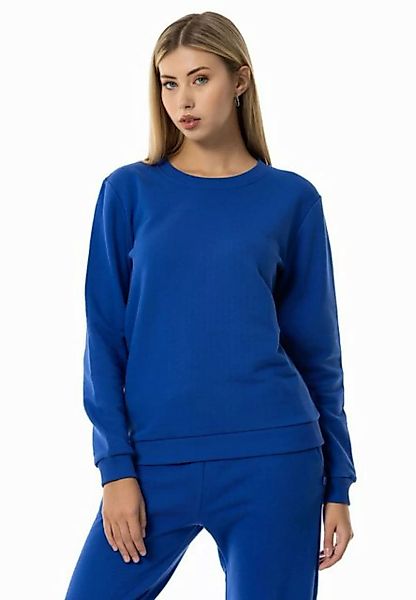 RedBridge Sweatshirt Red Bridge Damen Sweatshirt Rundhals Pullover Saxeblau günstig online kaufen