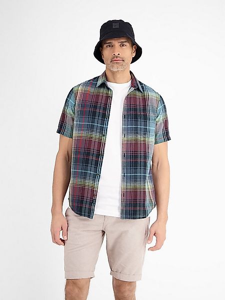 LERROS Kurzarmhemd Sommerliches Karohemd mit Leinenanteil günstig online kaufen