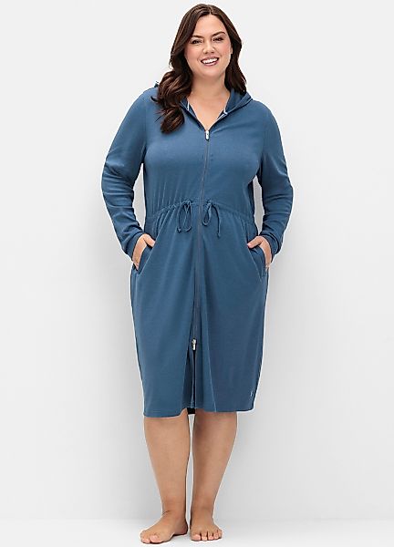 Sheego Damenbademantel Bademantel, Länge ca. 110 günstig online kaufen