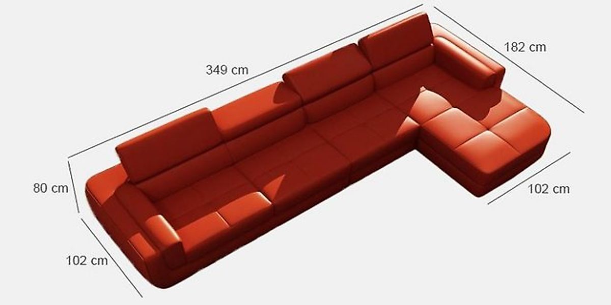 Xlmoebel Ecksofa Wohnlandschaft aus weißem Leder in L-Form mit Ecksofa, Cou günstig online kaufen