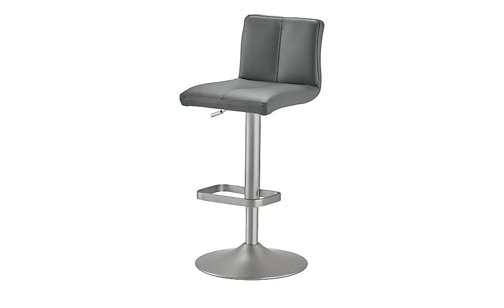 Barhocker  Leder MyTina ¦ grau ¦ Maße (cm): B: 44 T: 38.0 Polstermöbel > Ho günstig online kaufen
