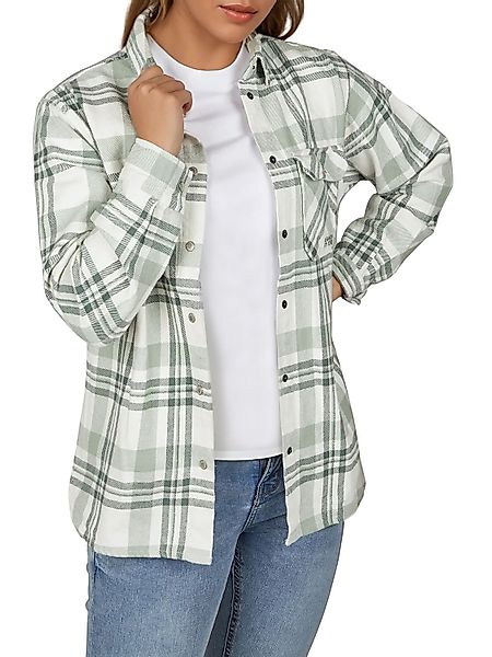 DENIMFY Hemdbluse Damen Karobluse DFIsabella Regular günstig online kaufen
